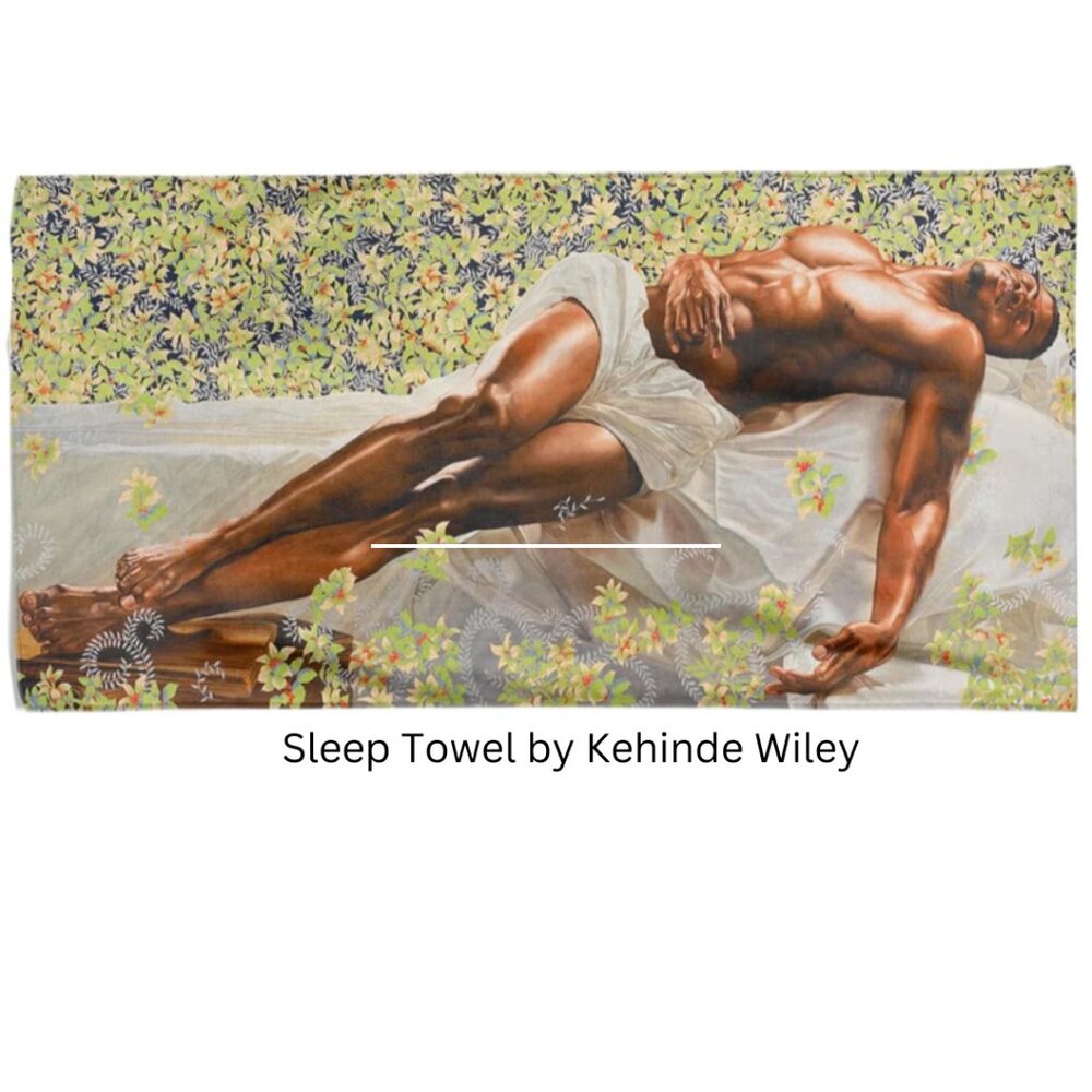 Sleep Bath/Beach Towel by Kehinde Wiley